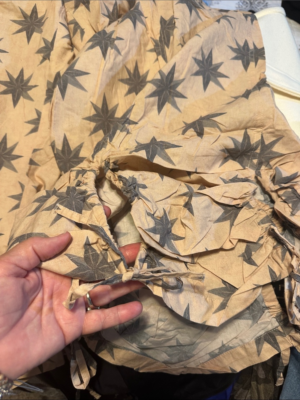 Lightweight Star-Print Drawstring Pants from A Rare Bird   NWT - Picture 4 of 4